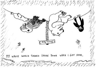 Original Pop Art Humor Drawing by Yasha Harari