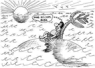Original Pop Art Cartoon Drawing by Yasha Harari