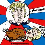 happy trumpsgiving political cartoon (2016) by Yasha Harari