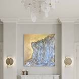 Aurum Flow (Sculpted drape on Canvas) by Reka Lukacs