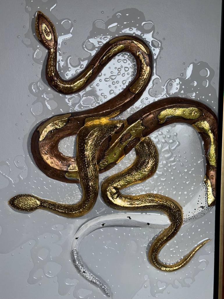 Original Abstract Expressionism Animal Painting by Natalia Minina