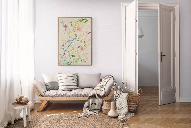 Original Abstract Floral Painting by Dasha Jan