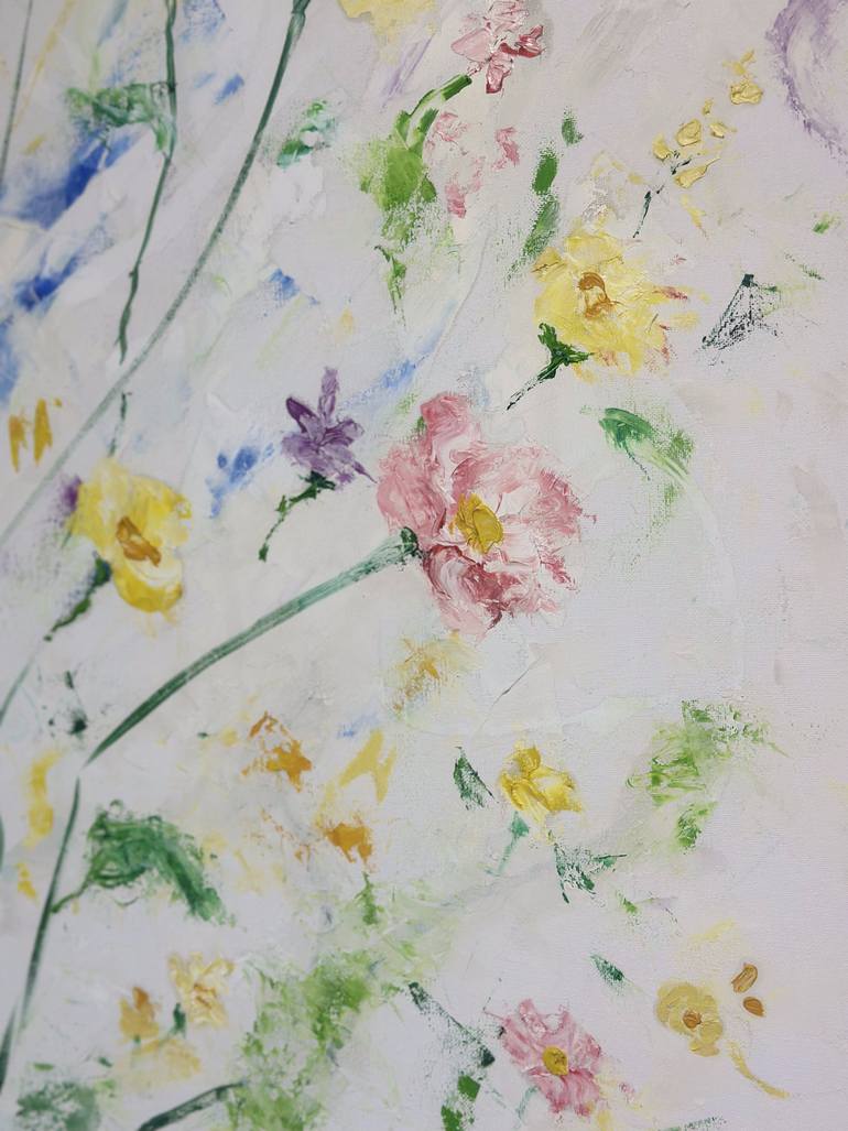 Original Abstract Floral Painting by Dasha Jan