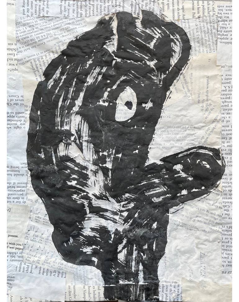 Original Black & White People Drawing by Carol Bruns