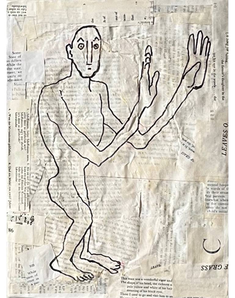 Original Black & White People Drawing by Carol Bruns