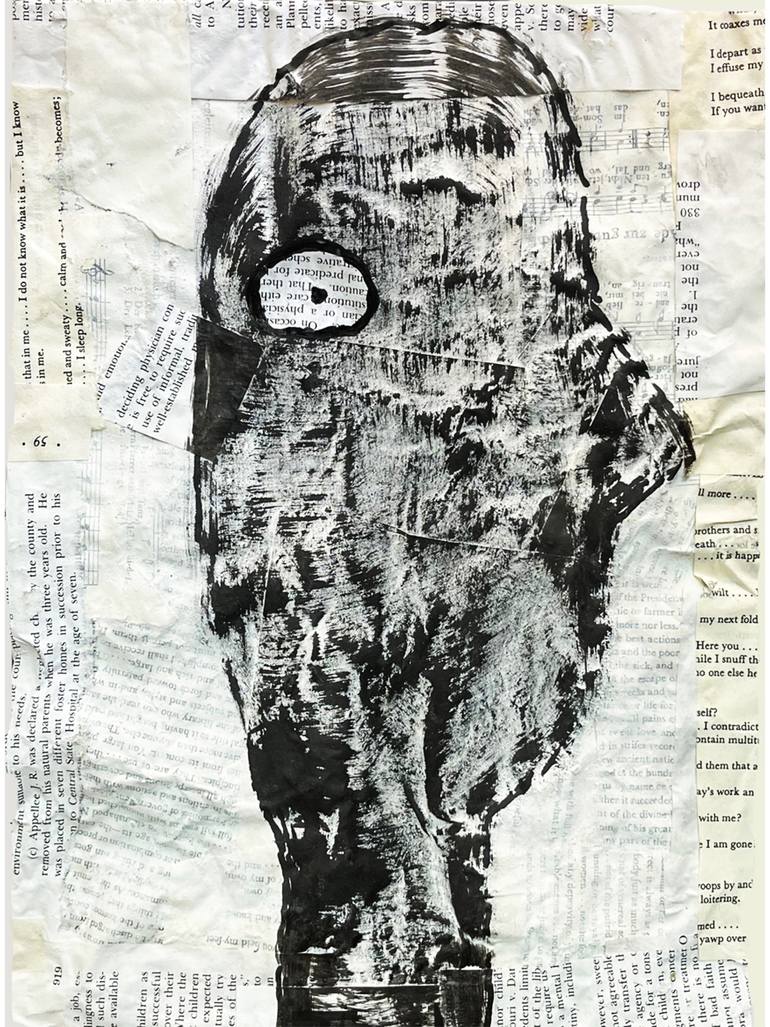 Original Black & White People Drawing by Carol Bruns