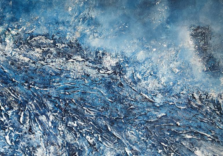 Original Abstract Expressionism Seascape Painting by Natalia Kison