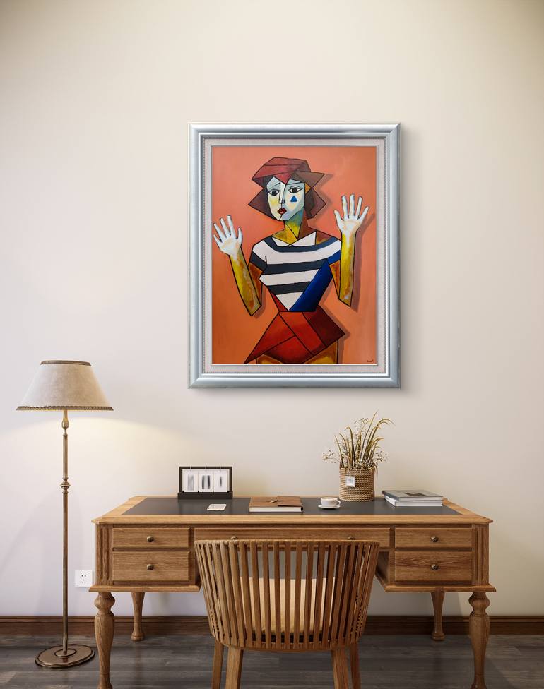 Original Cubism Women Painting by Enso Torres