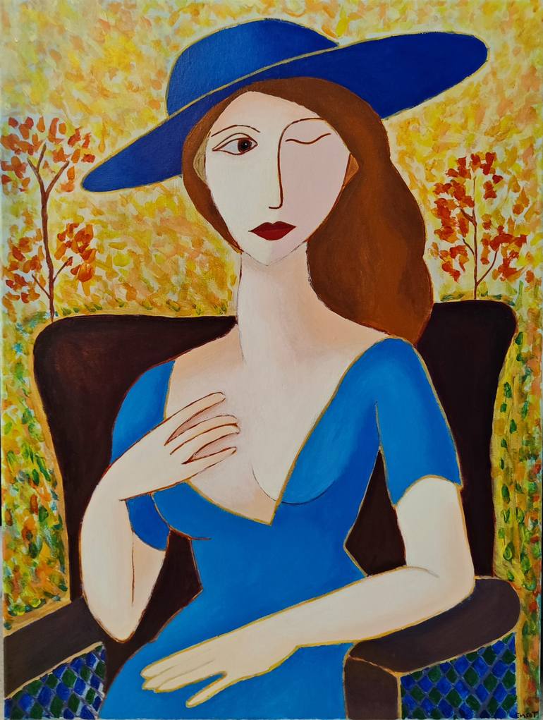 Original Expressionism Women Painting by Enso Torres