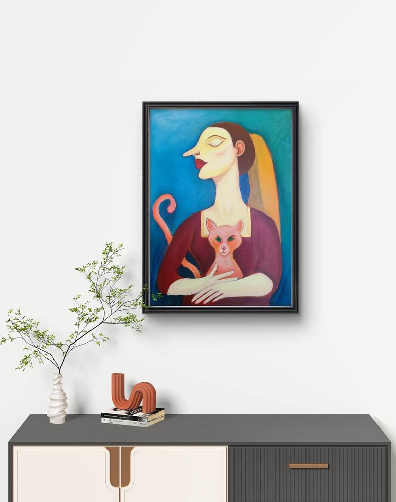 Original Expressionism Women Painting by Enso Torres