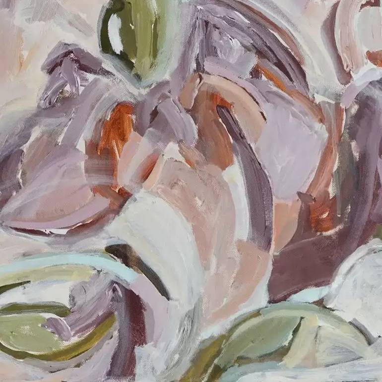 Original Abstract Botanic Painting by Breathing Fish