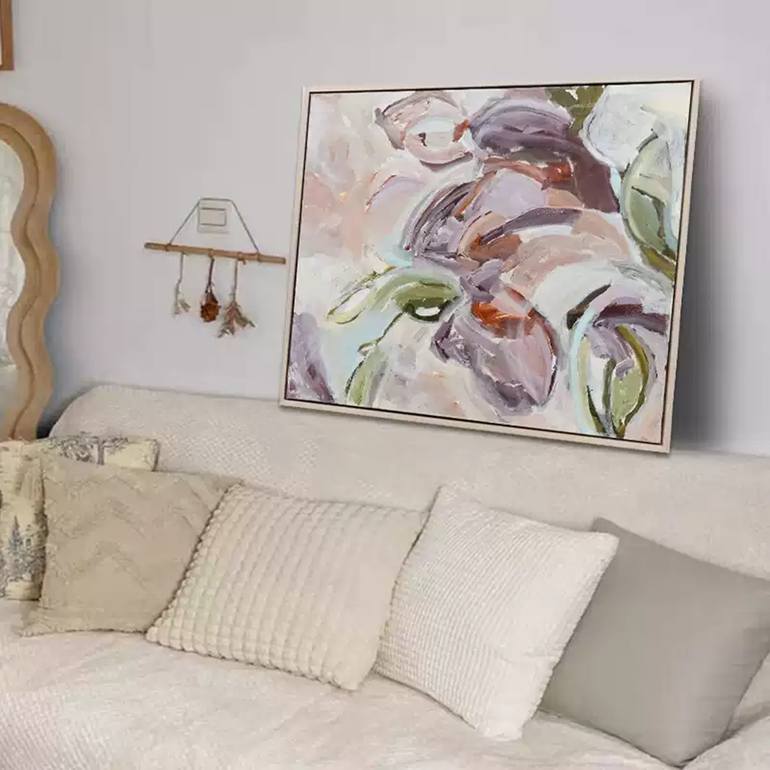 Original Abstract Botanic Painting by Breathing Fish
