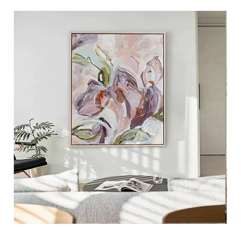 Original Abstract Botanic Painting by Breathing Fish