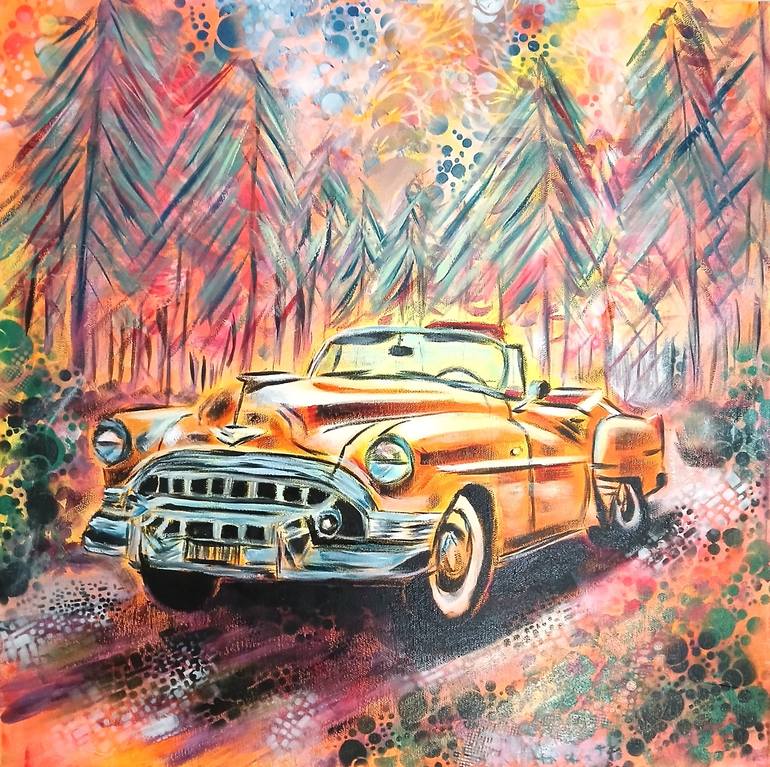 Print of Expressionism Car Paintings by Chrys Oak