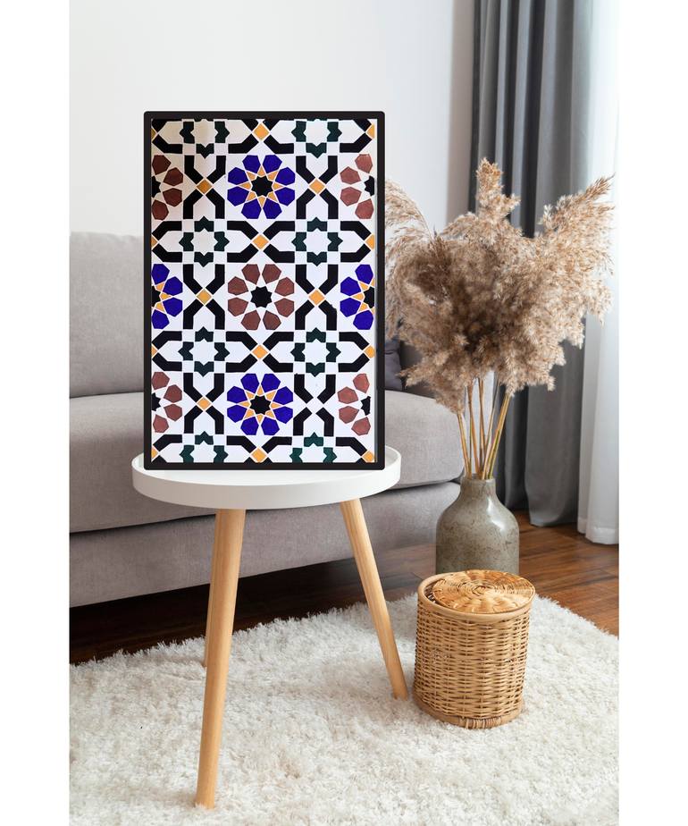 Original Abstract Expressionism Geometric Painting by Halima Umer