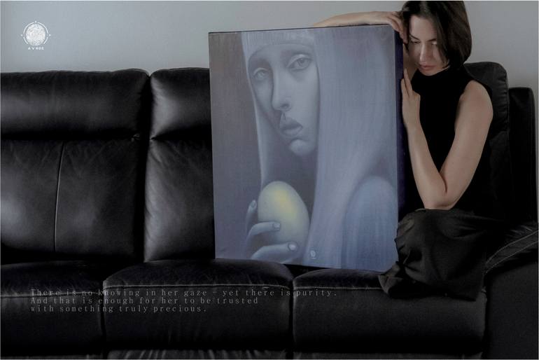 Original Expressionism People Painting by Alexandra Ros