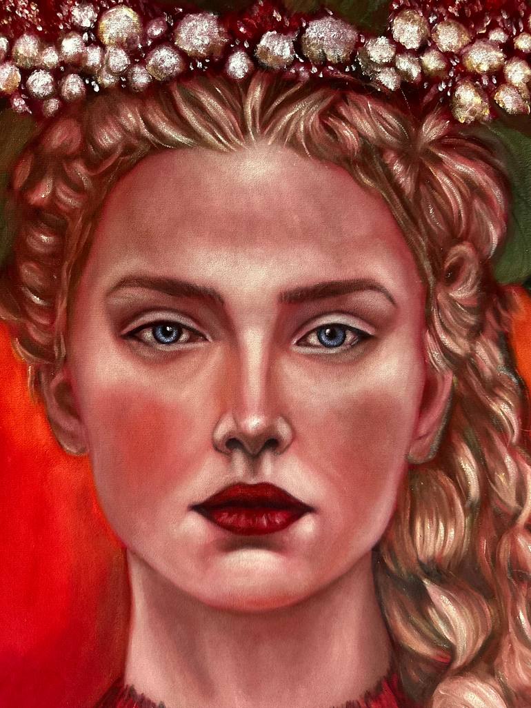 Original Art Deco Women Painting by Sibel Çolak