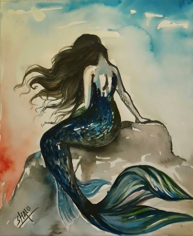 Original Art Deco Fantasy Painting by Shalu Ganeshan