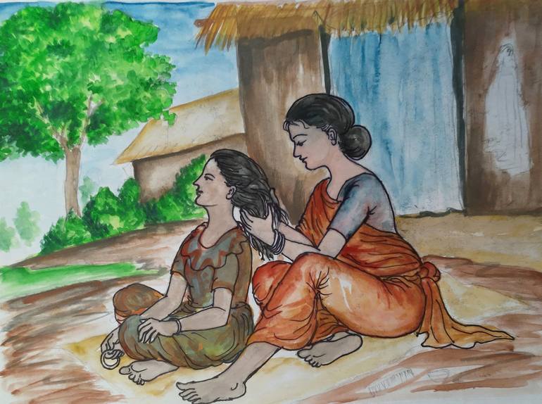 Print of Illustration Family Paintings by Shalu Ganeshan