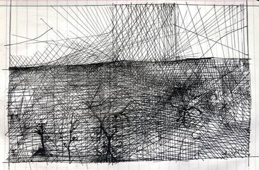 Original Abstract Expressionism Landscape Drawings by Kurt Capalbo