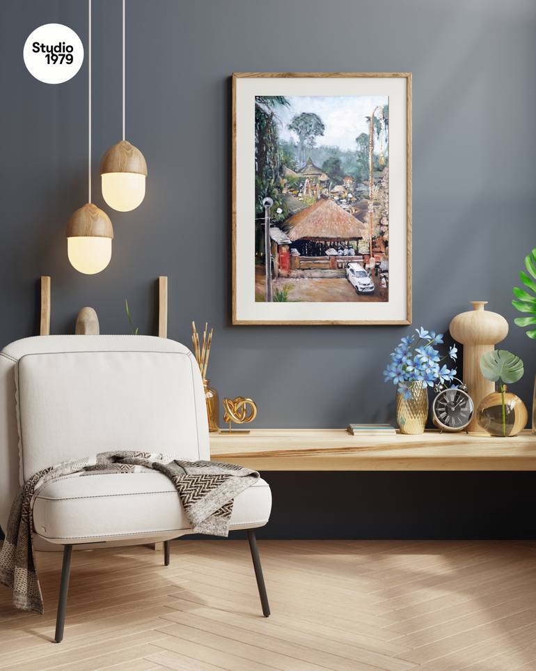 Original Realism Architecture Painting by Syukur Setyobudi