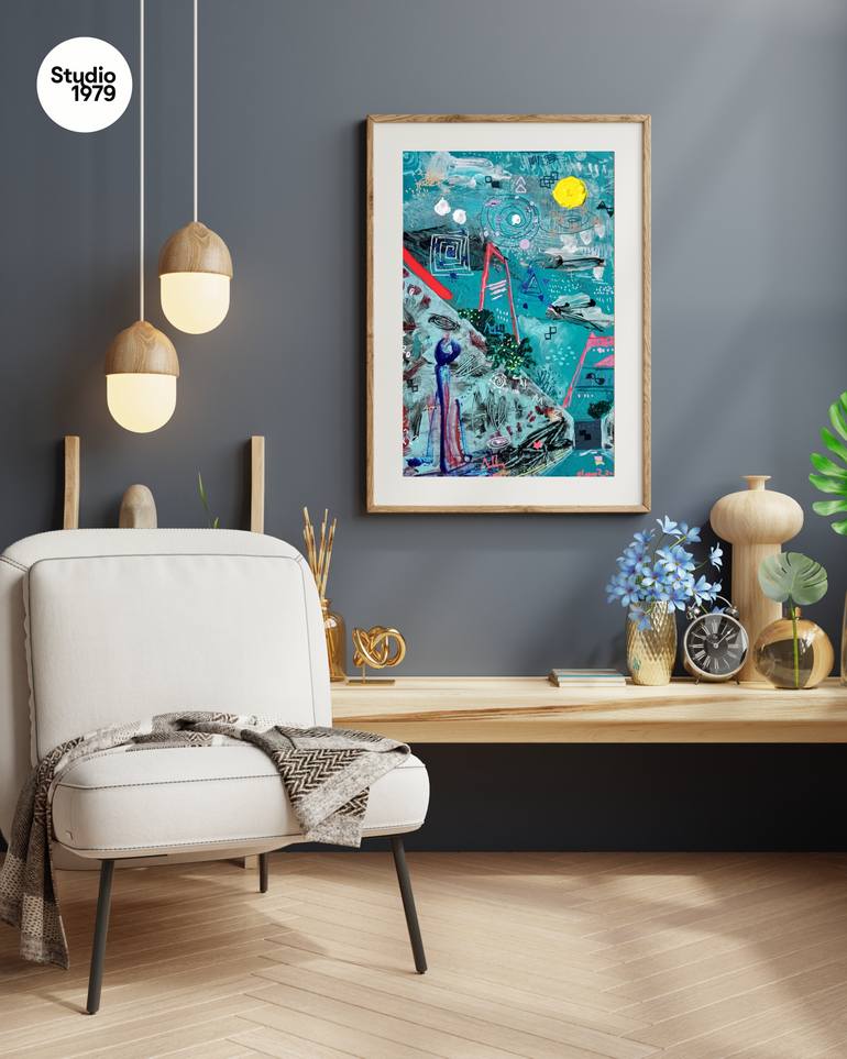 Original Abstract Expressionism Abstract Painting by Slamet Sm