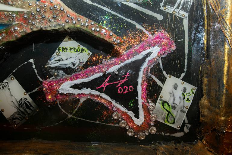 Original Abstract Expressionism Erotic Mixed Media by Funck Thierry
