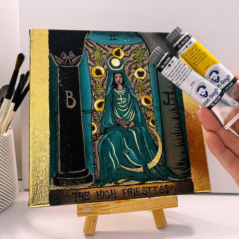 Original Surrealism Religion Painting by Tetiana Tolkachova