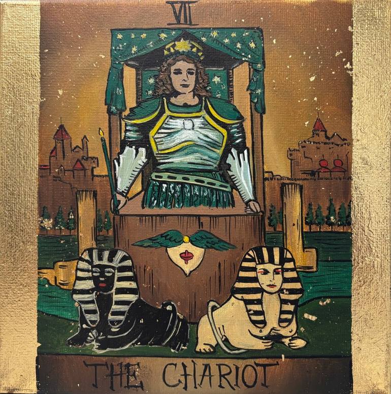 Tarot Card Painting The Chariot 7 Major Arcana Wall Art Painting