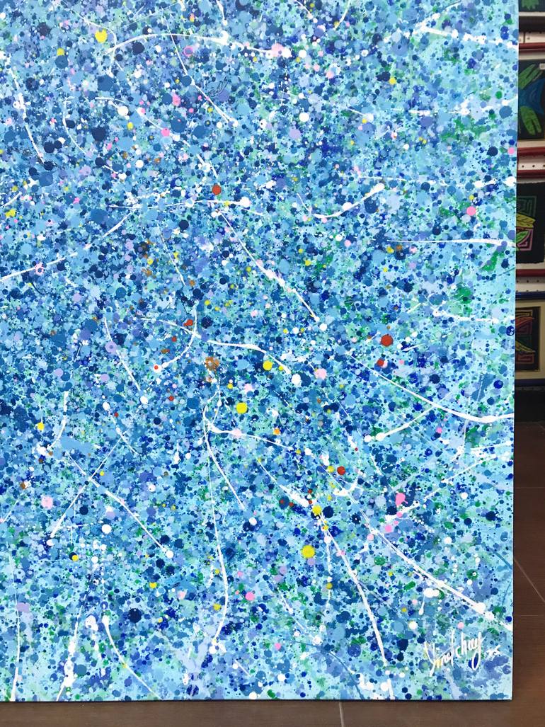 Original Abstract Expressionism Abstract Painting by Yinel Chong  - Yc Psyart