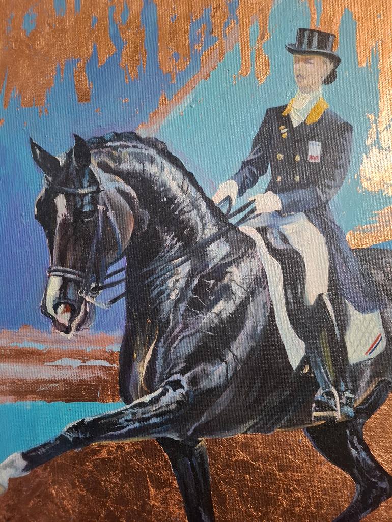 Original Abstract Horse Painting by Mila Che