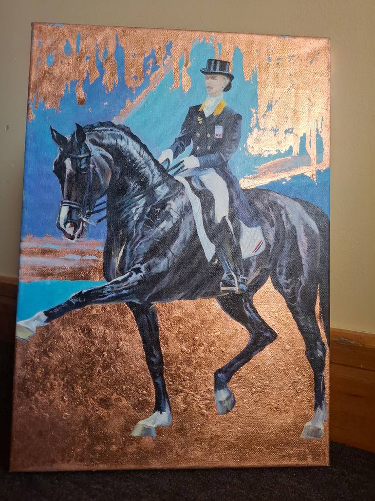 Original Abstract Horse Painting by Mila Che