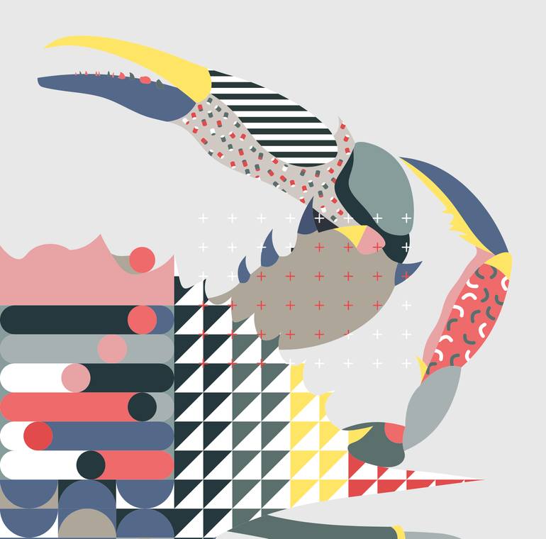 Original Abstract Animal Printmaking by Eduardo Duarte