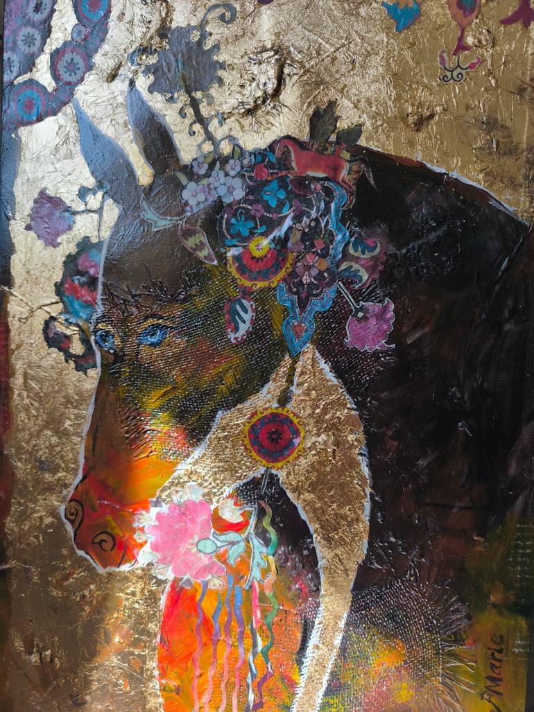 Original Art Deco Horse Painting by Marie Korovina