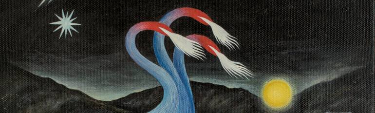 Original Surrealism Abstract Painting by Maria Shramko Abra