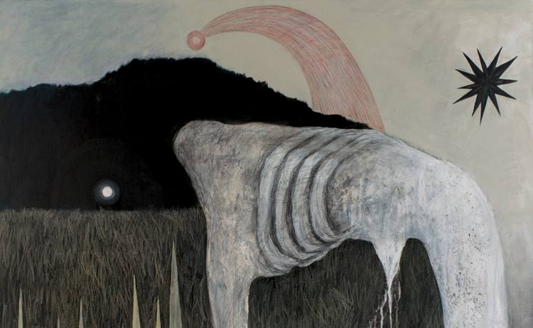 Original Conceptual Abstract Painting by Maria Shramko Abra