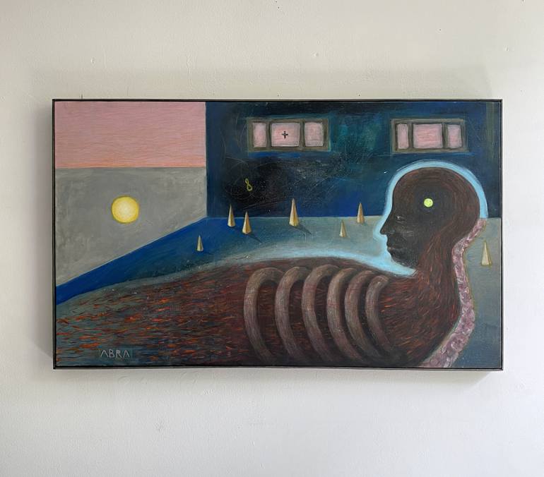 Original Conceptual Abstract Painting by Maria Shramko Abra
