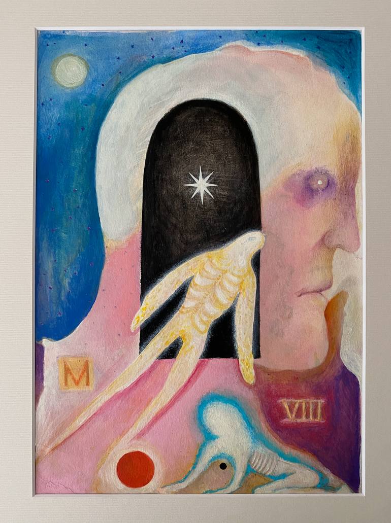 Original Symbolism Abstract Painting by Maria Shramko Abra