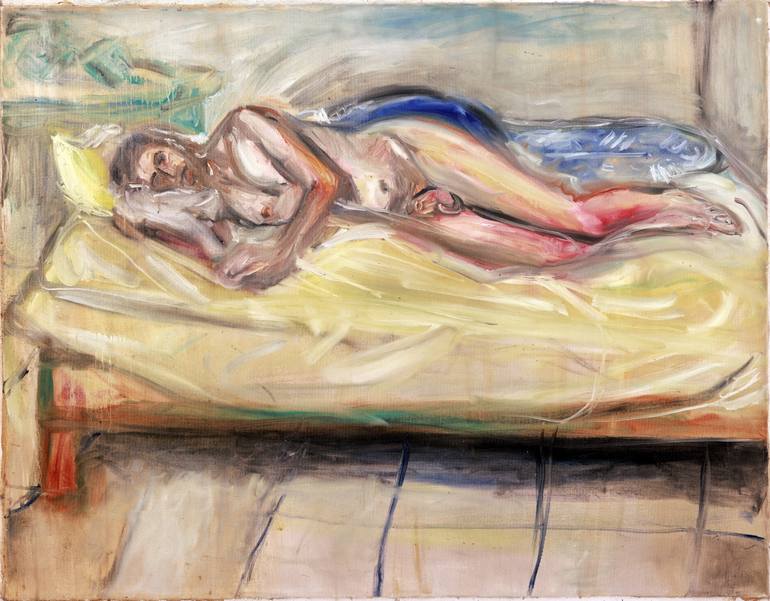 Original Impressionism Nude Painting by Guy Segal Zamosh Markuza Meller