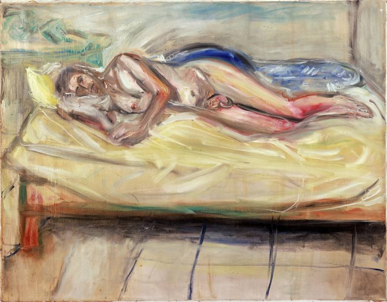 Original Impressionism Nude Painting by Guy Segal Zamosh Markuza Meller