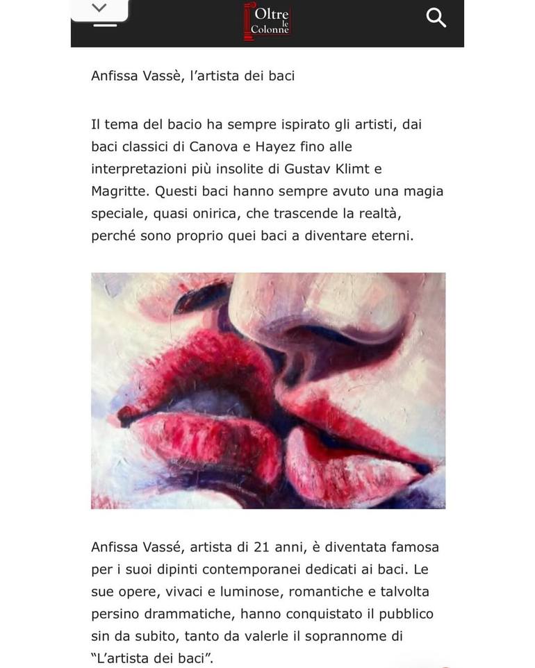 Original Pop Art Love Painting by Anfissa Vasse'