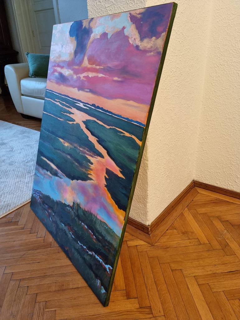 Original Abstract Expressionism Abstract Painting by Liliana Georgeta Barna