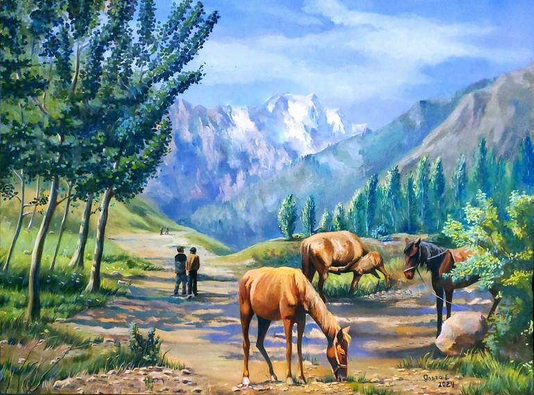 Original  Painting by olga sunchali