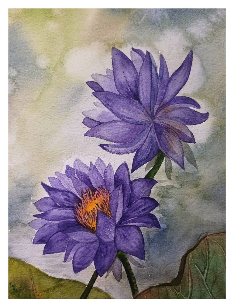 Original Romanticism Floral Painting by Aakaash Prajapatii