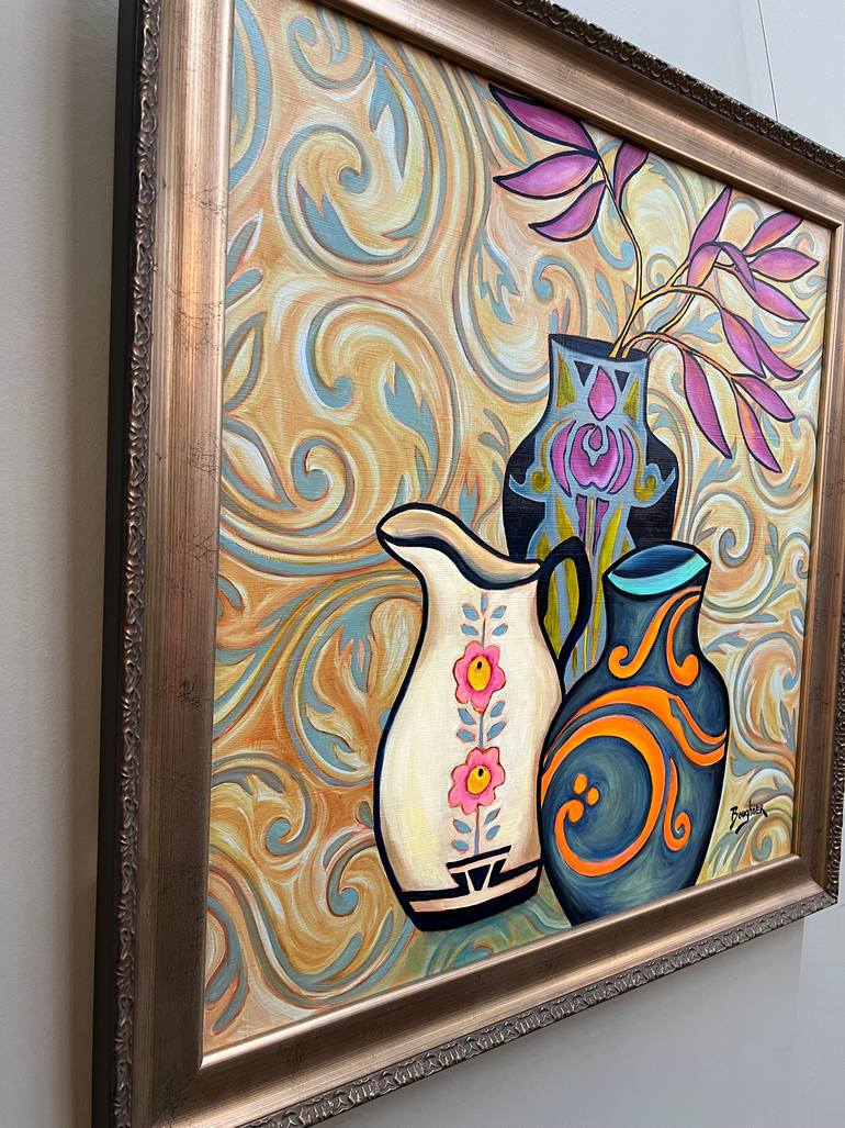Original Art Deco Still Life Painting by Elisa Boughner