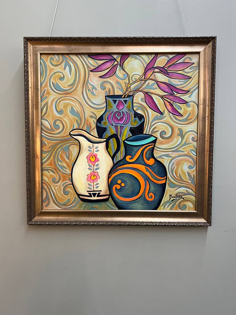 Original Art Deco Still Life Painting by Elisa Boughner