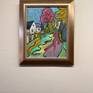 Framed oil painting