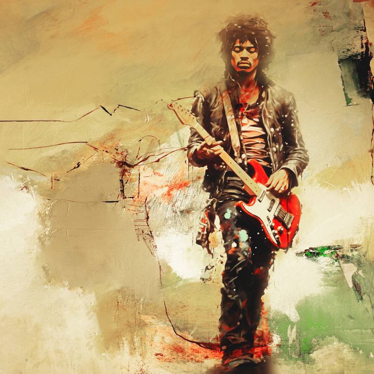 Electric Haze of the Voodoo Child Painting by Laiba Gull | Saatchi Art