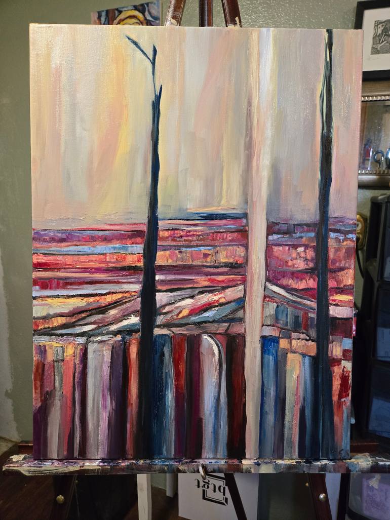 Original Abstract Landscape Painting by Erica Soskin