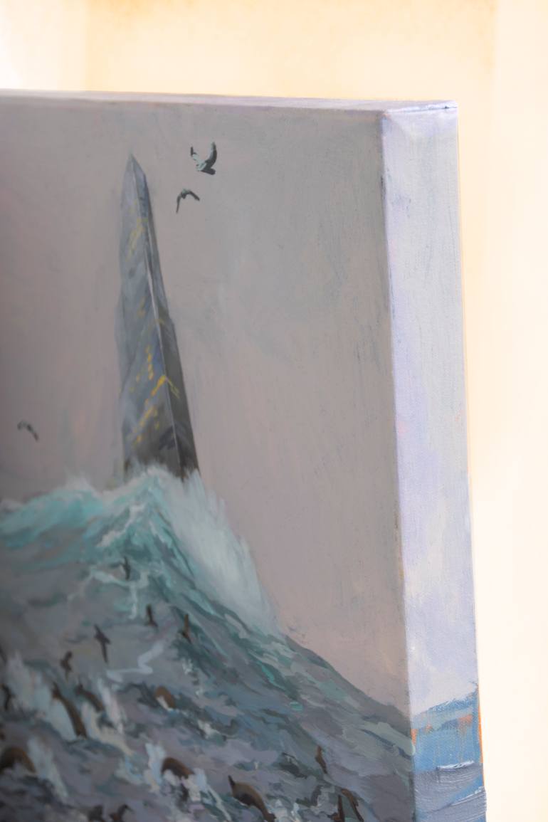 Original Conceptual Water Painting by Nina Pancheva-Kirkova